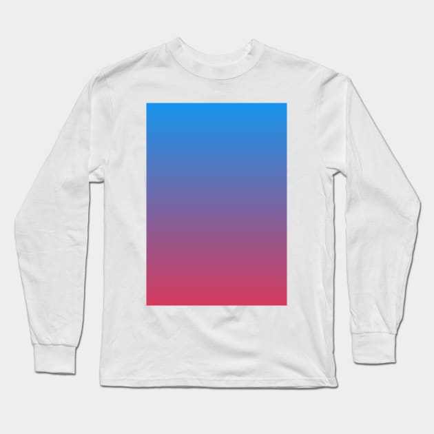 Blue Purple Red Gradient Fashion Print Long Sleeve T-Shirt by Auto-Prints